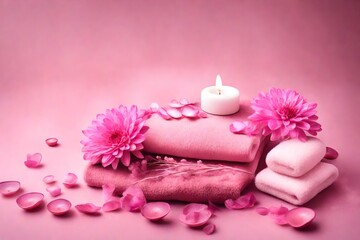 Isolated pink accessory for spa or sauna