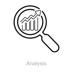 Analysis and data icon concept