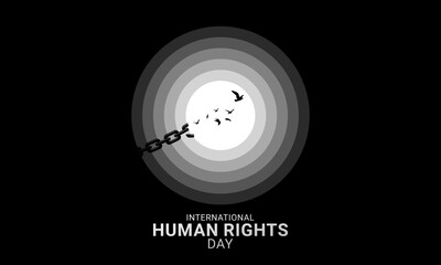 Human Rights Day. Creative Human Right day design for social media post.