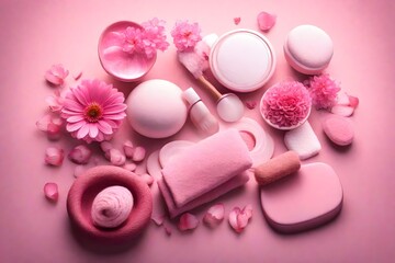 Obraz na płótnie Canvas Isolated pink accessory for spa or sauna