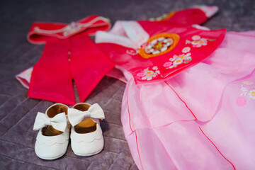 A national Korean dress to celebrate the first birth of a child. 