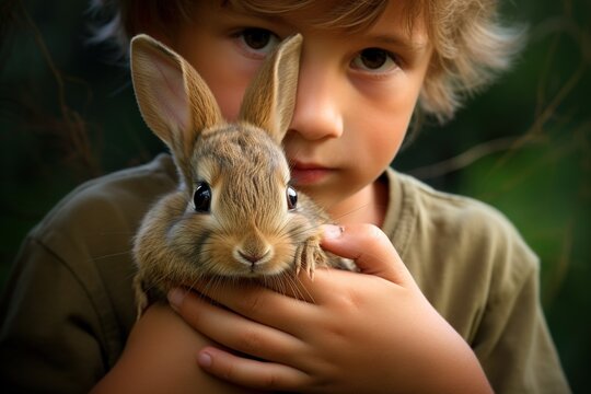 little boyl and rabbit
