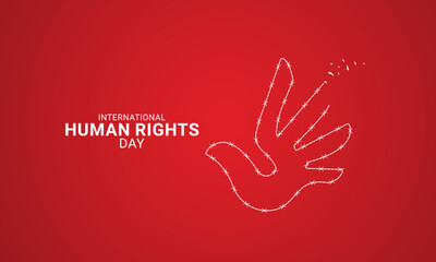 Obraz premium Human Rights Day. Creative Human Right day design for social media post.