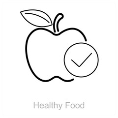 Healthy Food and healthy icon concept
