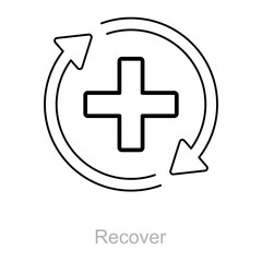Recover and backup icon concept