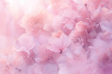 Beautiful background material of pink flowers, Generative AI