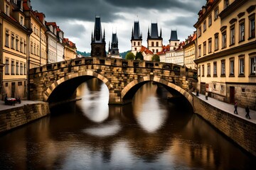 Fototapeta na wymiar Prague castle and Moldau river
