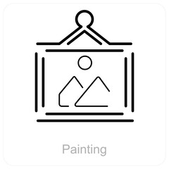 Painting and art icon concept 