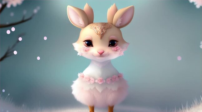 愛らしいバンビの置物｜adorable bambi figurine Generative AI