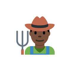 Man Farmer: Dark Skin Tone