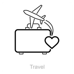 Travel and trip icon concept 
