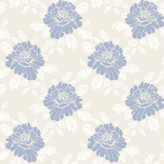 Seamless damask pattern, delicate rose flowers on a light background. Pastel colors. Background, print, textile, vector