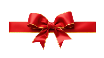 Beautiful ribbon and bow cut out from background.