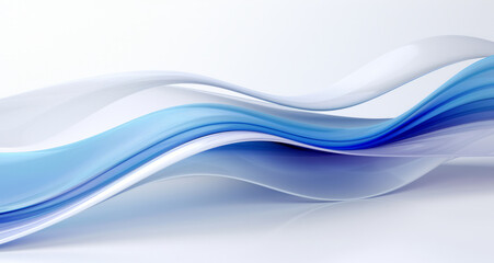Naklejka premium Energy, fabric and wave flow render on a white background for design, wallpaper or backdrop. Blue, vibrant material and fluid movement closeup of curves graphic for science, 3d art and creative busin