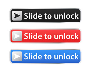 Slide to unlock button On Off vector isolated icon. Power switch icon. Round button. Button with switch. Vector illustration