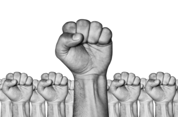 Hand with fist isolated