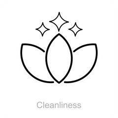 Cleanliness and cleaning icon concept 