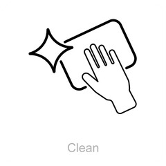 Clean and dirt icon concept