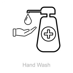 Handwash and clean icon concept