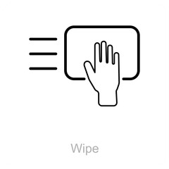 Wipe and clean icon concept