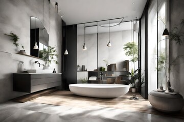 Fototapeta na wymiar Modern Design bathroom | Interior Architecture
