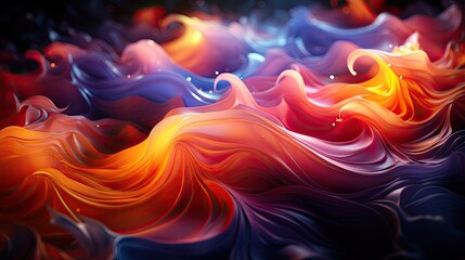 Obraz premium Mesmerizing Futuristic Abstract Desktop Wallpaper - Stunning Creative Visualization with Colorful Geometric Shapes, Innovation in Modern Technology, Digital Design Artistry. Generative AI