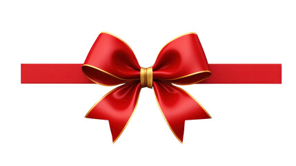 Fototapeta premium Beautiful ribbon and bow cut out from background.