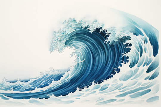 Abstract of Japanese waves picture