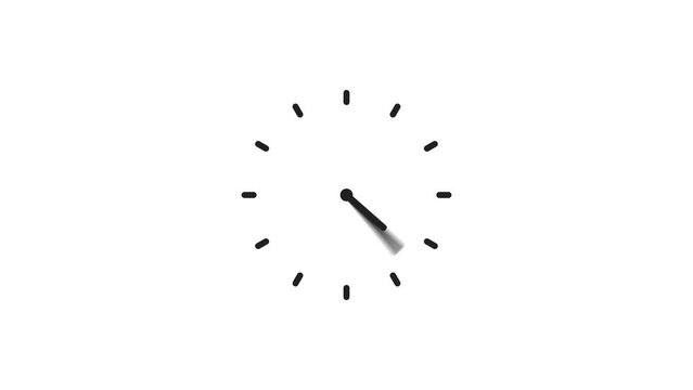 4k Animation of Clock with Moving Arrows. Stopwatch Animation. Timer Animation.
