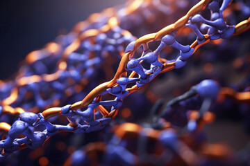 close up of dna structure