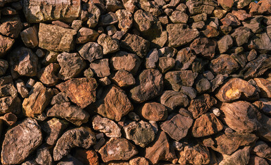 stone texture background and sunlight