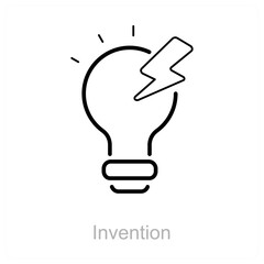 Fototapeta premium Invention and idea icon concept 