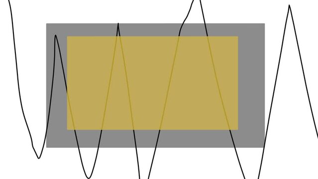 Angular moving line and transparent rectangle for inserting text or logo