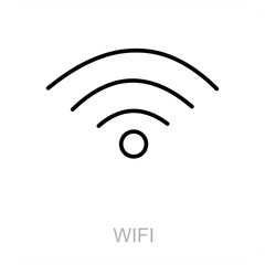 WIFI and signal icon concept 