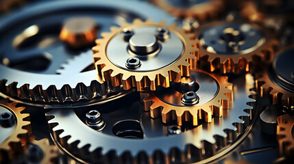 metallic Gear parts. gears background