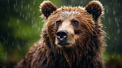 Fototapeta premium bear on a mountain river