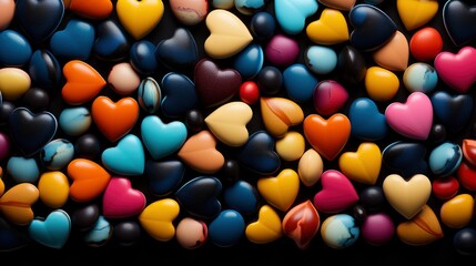 Fototapeta premium Hearts Seamless Pattern,Valentine Day Background, Background For Banner, HD