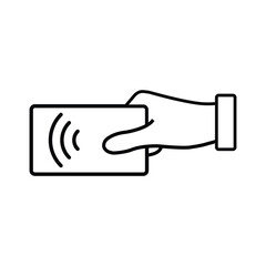 nfc icon vector wireless card pay payment