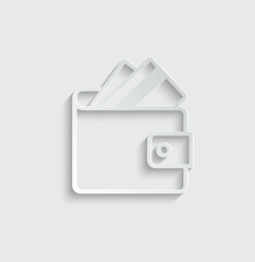 Wallet icon vector. money icon