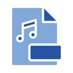 Mp3 Glyph Blue Icon