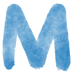 blue letter m
