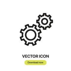 Settings icon vector. Linear-style sign for mobile concept and web design. Settings symbol illustration. Pixel vector graphics - Vector.	
