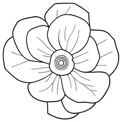 sketch of a flower