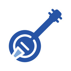 Banjo Glyph Blue Icon