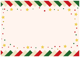 Obraz premium クリスマスフレーム北欧風寄木薄黄背景