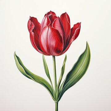 tulip detailed watercolor painting fruit vegetable clipart botanical realistic illustration