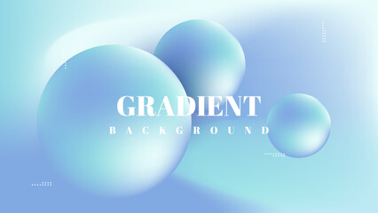 soft blue gradient background with balls. vector illustration