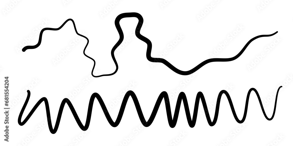 Fototapete wave curve, flow pattern, vector design element. abstract dynamic stroke, linear graphic rays. sound