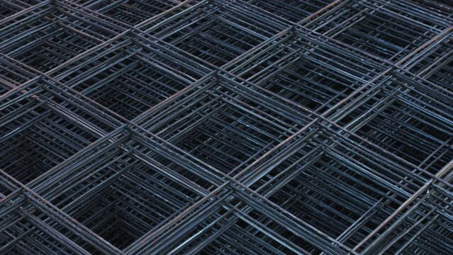 Group of steel bar in construction site 