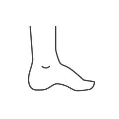 Hollow foot line outline icon - obrazy, fototapety, plakaty